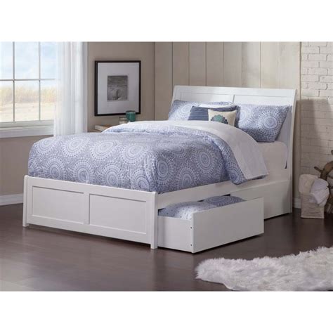 Leo And Lacey Twin Xl Storage Platform Bed In White