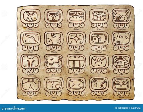 `de Tzolk En El Calendario Calendario Del Maya Stock De Ilustración