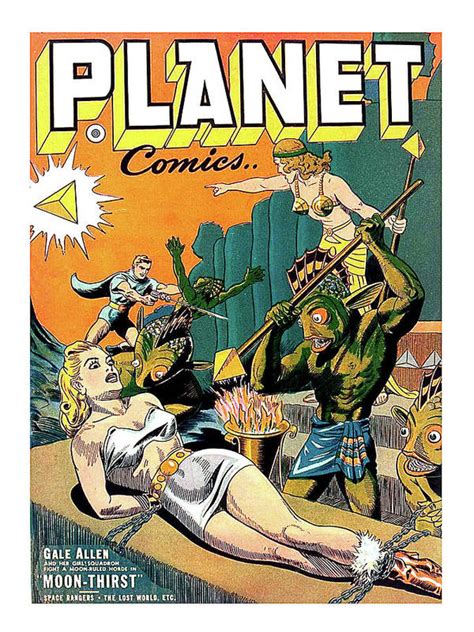 Vintage Sci Fi Cover For A Comic Book Art Print By Long Shot