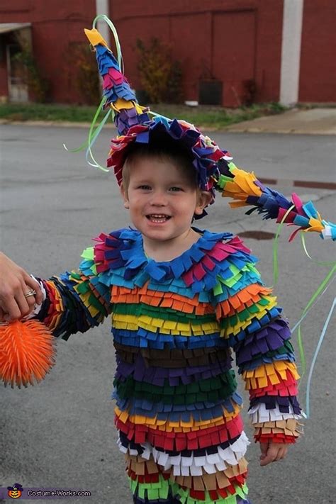 Piñatas are fun and colorful! DIY Infant Pinata Costume