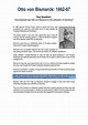 Otto von Bismarck Facts & Information Worksheet | AS/A2 Resource