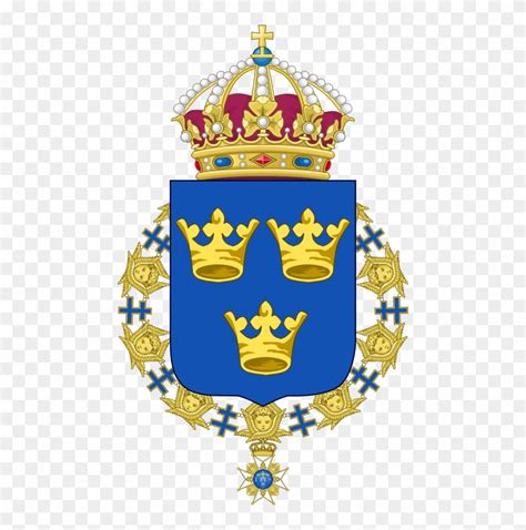 Swedish Coat Of Arms Sweden 15598 - Arms Of Sweden, HD Png Download
