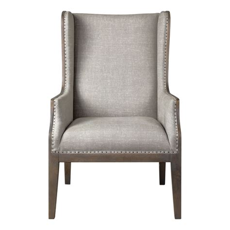 Available in cloud or taupe. Uttermost Florent Taupe-Gray Armchair