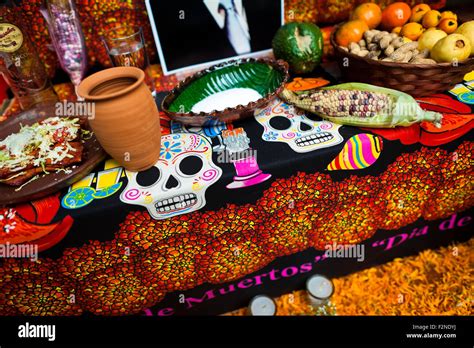 Food Offerings Are Placed At The Altar Of The Dead Altar De Muertos