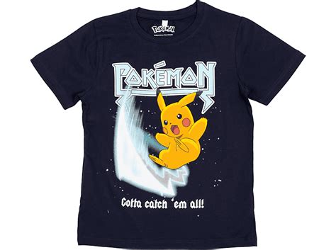 pokémon t shirt pikachu gotta catch em all dunkelblau 116 cm saturn