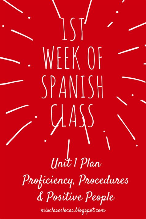 1st Week Of Spanish Class Unit 1 Learning Spanish Spanish Teacher Resources Spanish Teacher