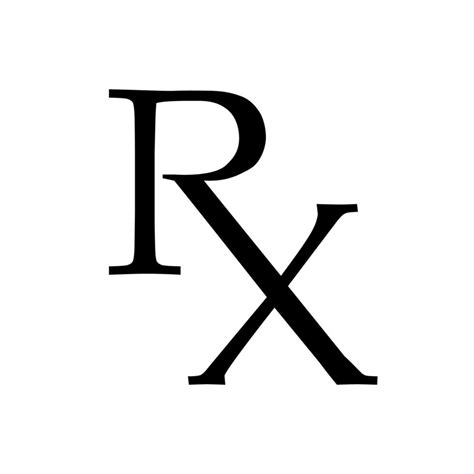 Rx Prescription Symbol Medical Design Black Color 7655137 Vector Art At