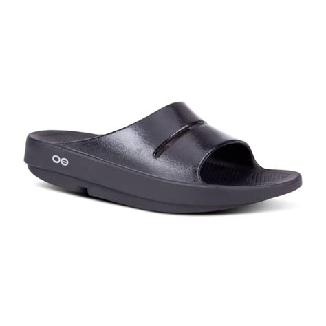 oofos women s ooahh luxe slide sandal black [oofosego6haam] 56 95 oofos shoes oofos