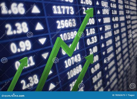 Stock Market Graph With An Arrow Going Up Stock Image Image Of Graph