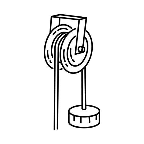 Pulley Icon Doodle Hand Drawn Or Outline Icon Style 3216459 Vector Art