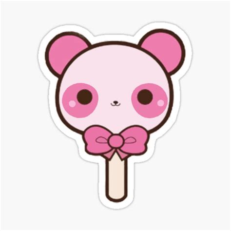 Pink Panda Bear Sticker By Belindafrs Redbubble