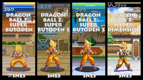 Dragon Ball Z Goku Graphic Evolution 1993 1996 Super Nintendo Snes
