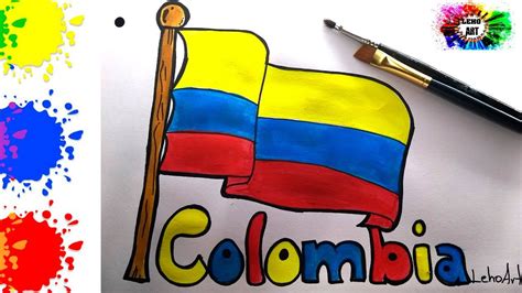 Cómo dibujar y pintar la bandera OFICIAL de COLOMBIA LEHOART