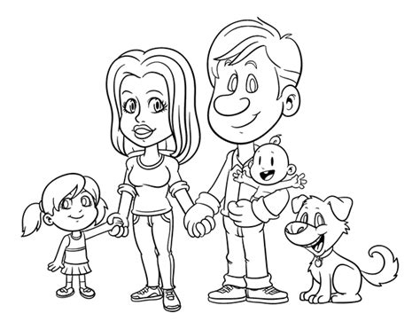 Donde un grupo de personas con. Dibujo de Una familia unida para Colorear - Dibujos.net