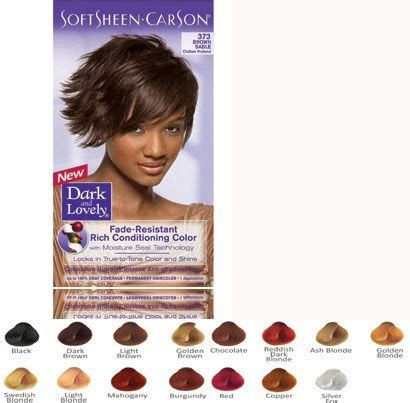 Dark And Lovely 373 SABLE BROWN Hair Color Dye Liquid Soft Sheen Carson