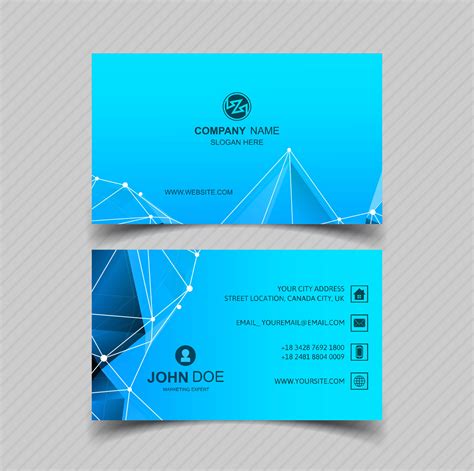 This is the newest place to search, delivering top results from across the web. Modern blue business card design vector 247019 Vector Art at Vecteezy