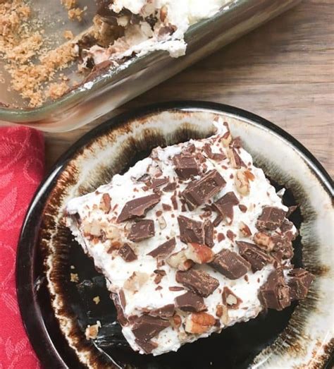 A creamy shake with buttery crumbles of pie crust and ribbons of gorgeous fruit filling throughout. Chocolate Layer Dessert with Homemade Whipped Cream - Back ...