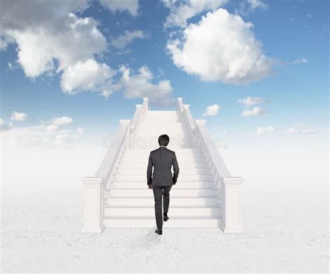 Man Walking On Stairs Stock Photo Image Of Scale Graduation 50292834