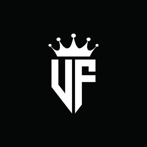 Vf Logo Monogram Emblem Style With Crown Shape Design Template 4284058
