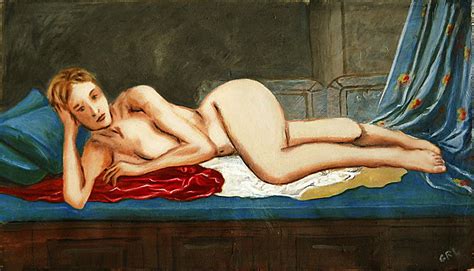 Traditional Modern Female Nude Reclining Odalisque After Ingres