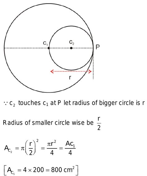 23 A Smaller Circle Touches A Larger Circle Internally And Passes