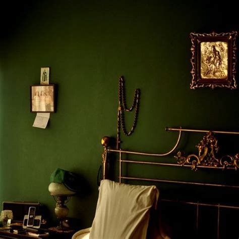 Color On Trend Deep Mossy Olive Green Bedroom Green