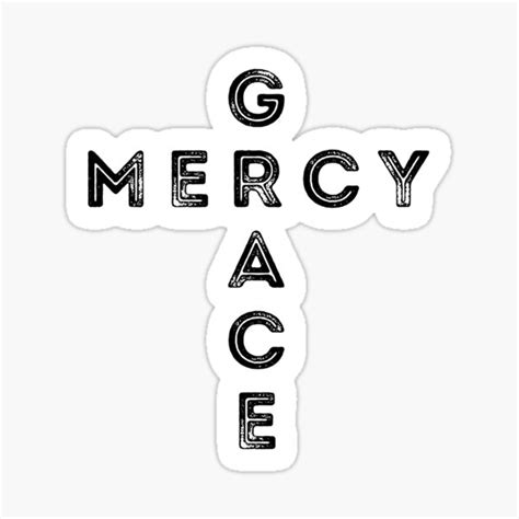 Grace And Mercy Cross Sticker By Prints Of Peace Redbubble