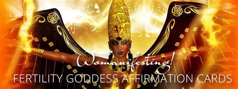 womanifesting fertility goddess affirmation cards