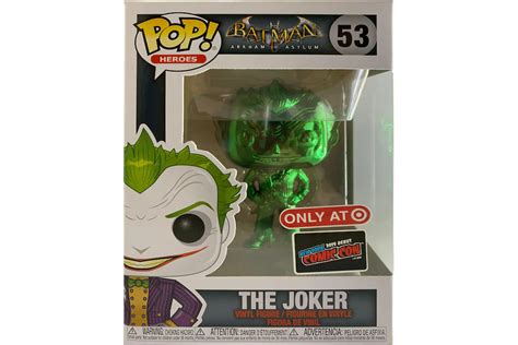Funko Pop Heroes Batman Arkham Asylum The Joker Green Chrome Nycc