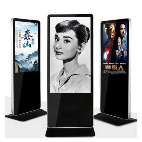 Vertical Indoor Floor Stand Hd Touch Screen Digital Signage Advertising