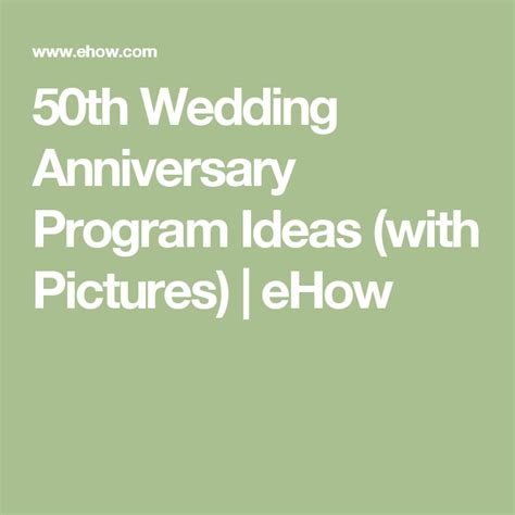 50th Wedding Anniversary Program Ideas 50th Wedding Anniversary