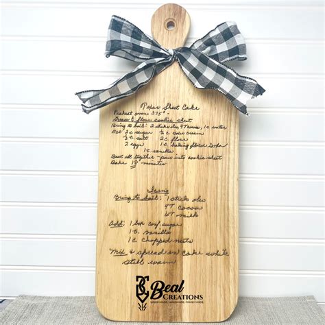 Personalized Recipe Board Beal Creations
