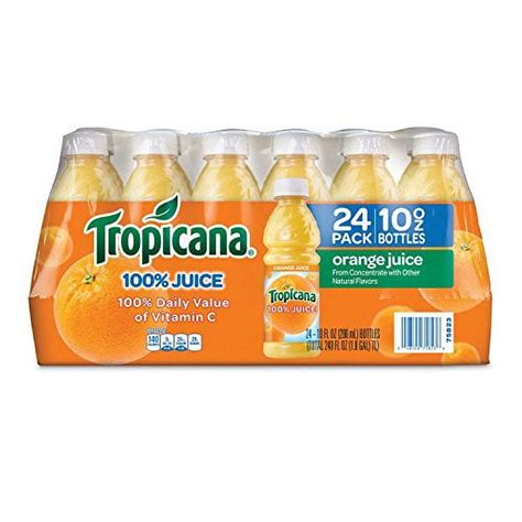 Tropicana 100 Orange Juice Pack Of 24 10 Fl Oz 240 Fluid Ounce
