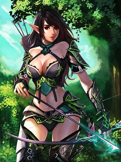 Elf Archer By Chaosringen On Deviantart Fantasy Female Warrior