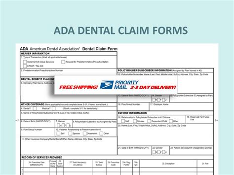 Free Printable Ada Dental Claim Form