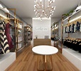 Projeto de interiores para uma loja de roupas com apenas 1400 m2. A ...