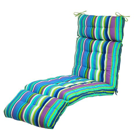 72 X 20 In Solid Chaise Lounge Cushion High Rebound Foam Waterproof Outdoor Patio Garden