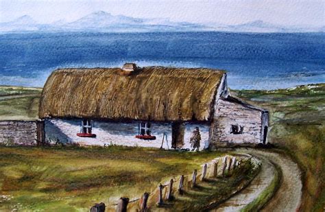 Irish Cottage Painting By Terence John Cleary