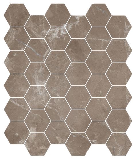 Brown Hexagon 2x2 Glass Mosaic — Heidi Tile