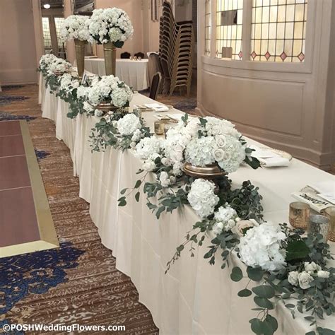 Head Table Garland Classic Posh Style Seattle Wedding Flowers By