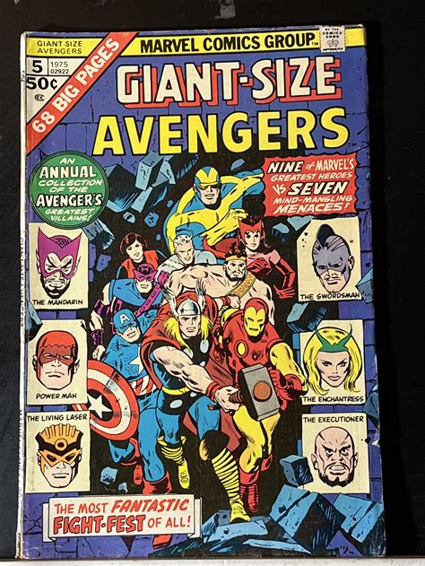 Giant Size Avengers 5 1975 Comic Books Bronze Age Marvel