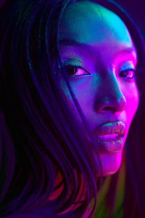 Neon Lights Portraits By Mathew Guido Daily Design Inspiration For