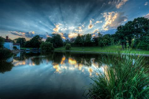 Doctors Pond Sun Stream Great Dunmow Essex Photography By Mark Seton