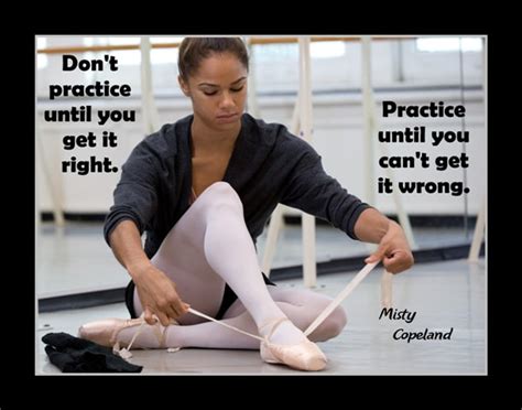 Misty Copeland Ballet Dance Practice Quote Poster Ballerina Motivational Wall Art Gift