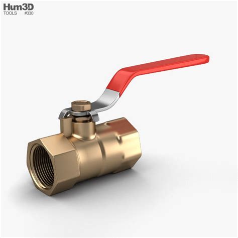 ball valve 3d model cgtrader