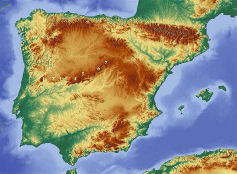 1 Map Of The Iberian Peninsula Showing The Main Mountain Ranges