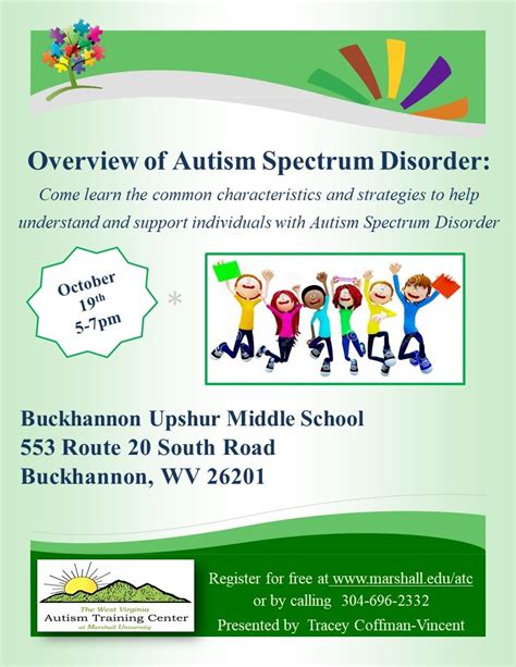 Buckhannon Overview Of Autism Spectrum Disorder Wv Autism Training Center