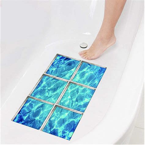 6pcs Bathtub Sticker Anti Slip Mat For Bathtub Bathroom Floor Wall Applique Walmart Canada