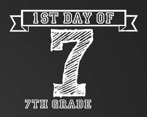 First Day Of 7th Grade Sign Printable