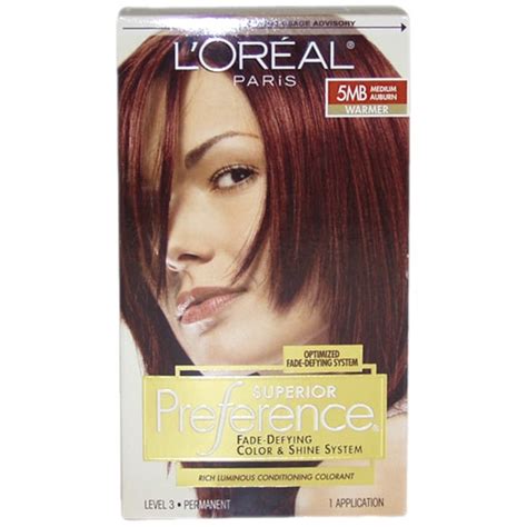 It's a great way to try this red tone without a full commitment. Shop L'Oreal Superior Preference Fade-Defying #5MB Medium ...